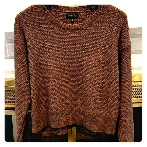 Kenneth Cole chunky knit cropped sweater size M - Picture 2 of 4